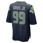Men's Seattle Seahawks Carl Davis Jr. College Navy Game Jersey