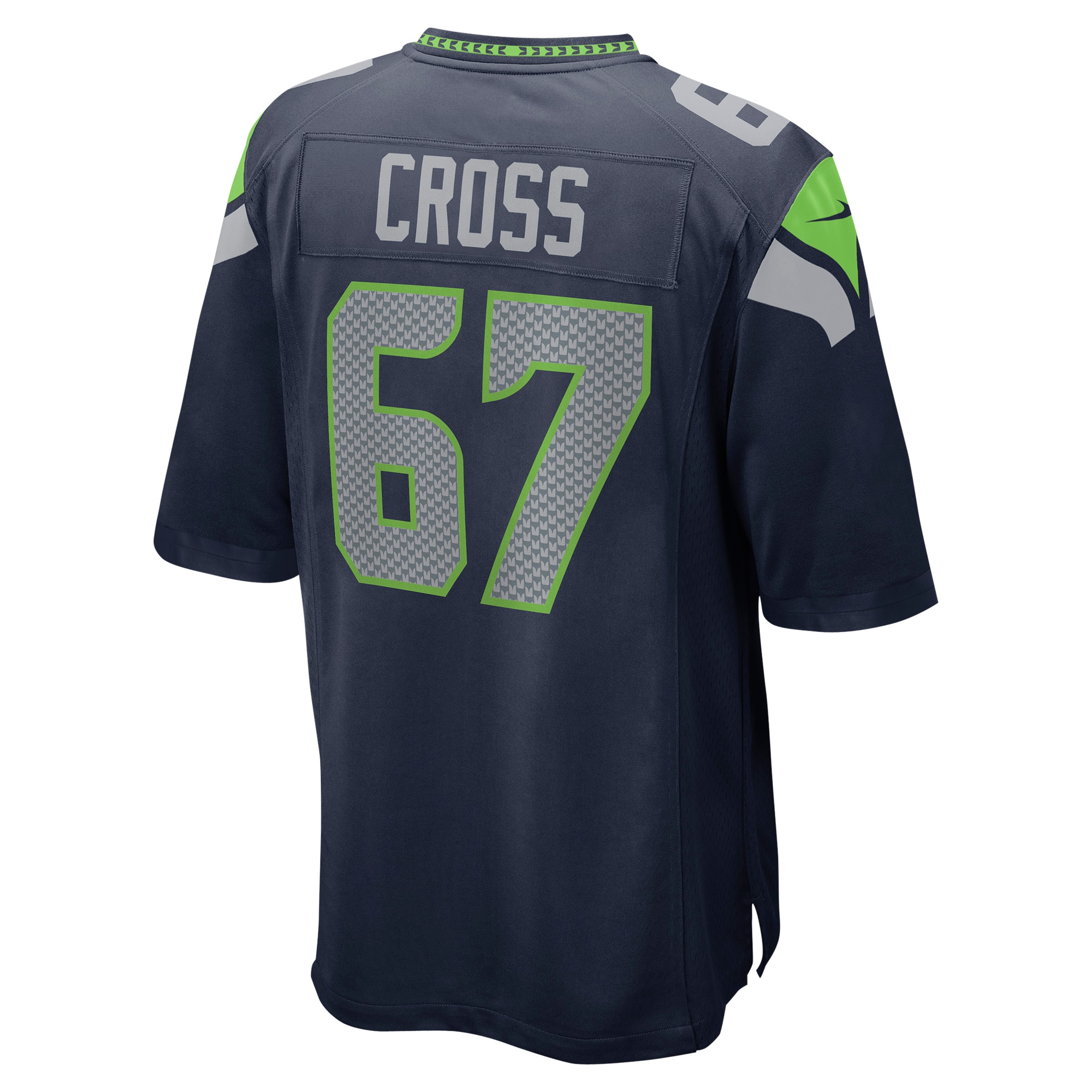 Men's Seattle Seahawks Charles Cross Navy Player Game Jersey