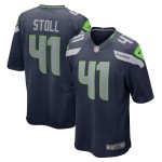 Men's Seattle Seahawks Chris Stoll College Navy Game Jersey