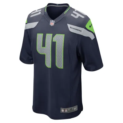 Men's Seattle Seahawks Chris Stoll College Navy Game Jersey 02