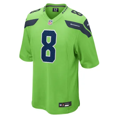 Men's Seattle Seahawks Coby Bryant Neon Green Game Jersey 02