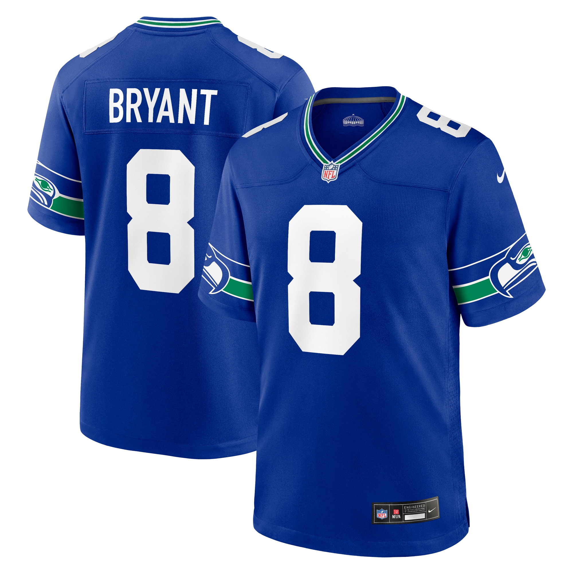 Men's Seattle Seahawks Coby Bryant Royal Throwback Player Game Jersey