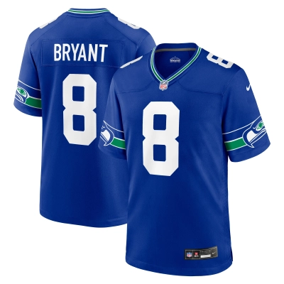 Men's Seattle Seahawks Coby Bryant Royal Throwback Player Game Jersey 01