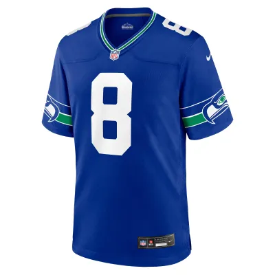 Men's Seattle Seahawks Coby Bryant Royal Throwback Player Game Jersey 02
