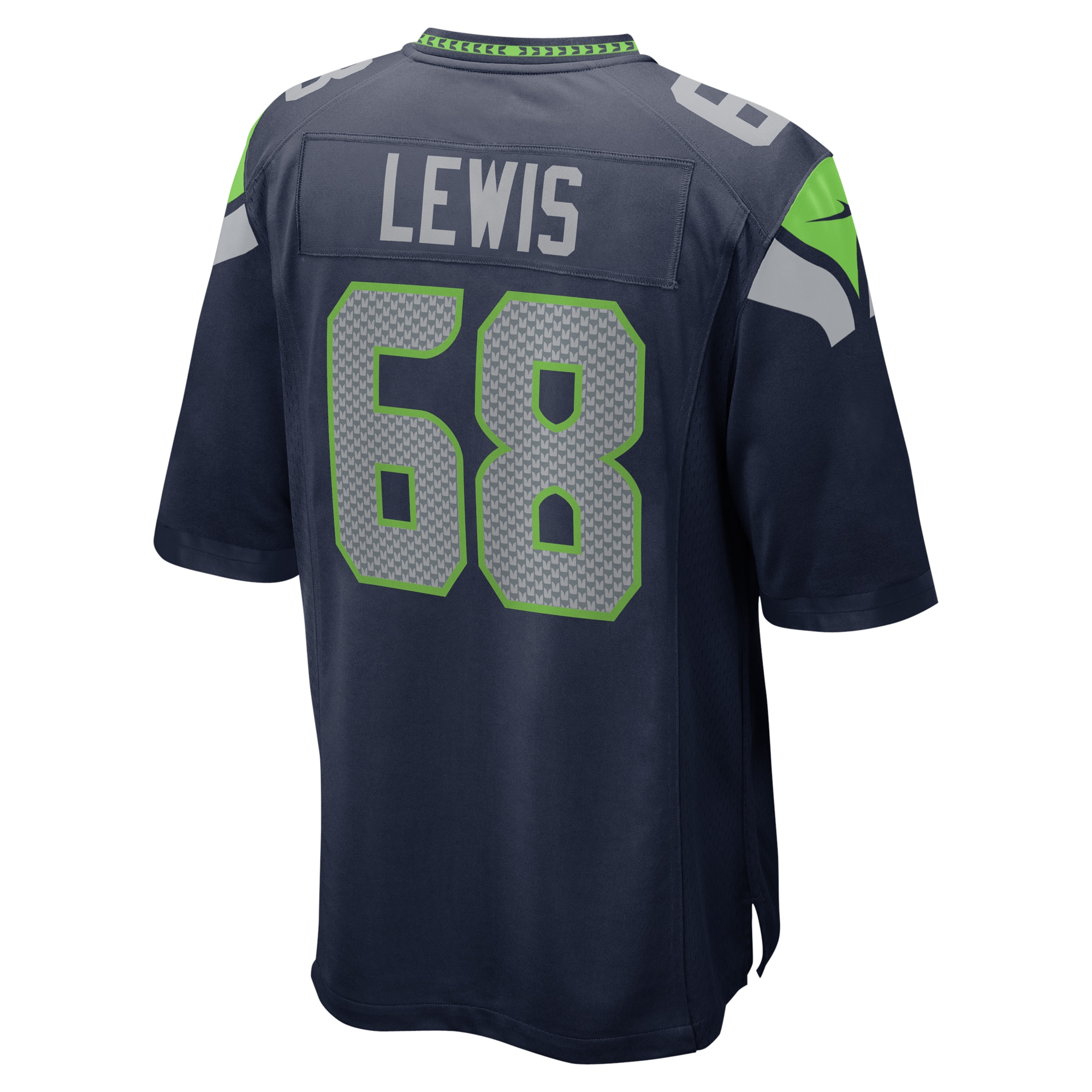 Men's Seattle Seahawks Damien Lewis College Navy Game Jersey