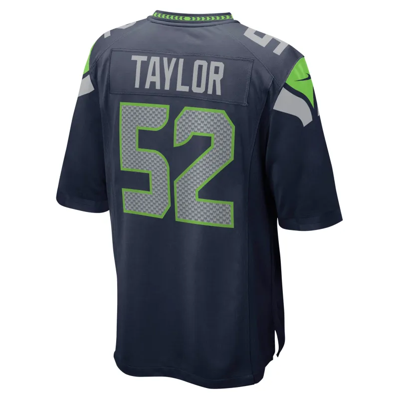 Men's Seattle Seahawks Darrell Taylor College Navy Game Jersey