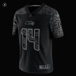 Men's Seattle Seahawks DK Metcalf Black RFLCTV Limited Jersey