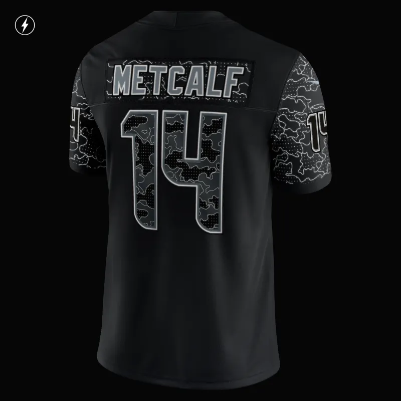 Men's Seattle Seahawks DK Metcalf Black RFLCTV Limited Jersey
