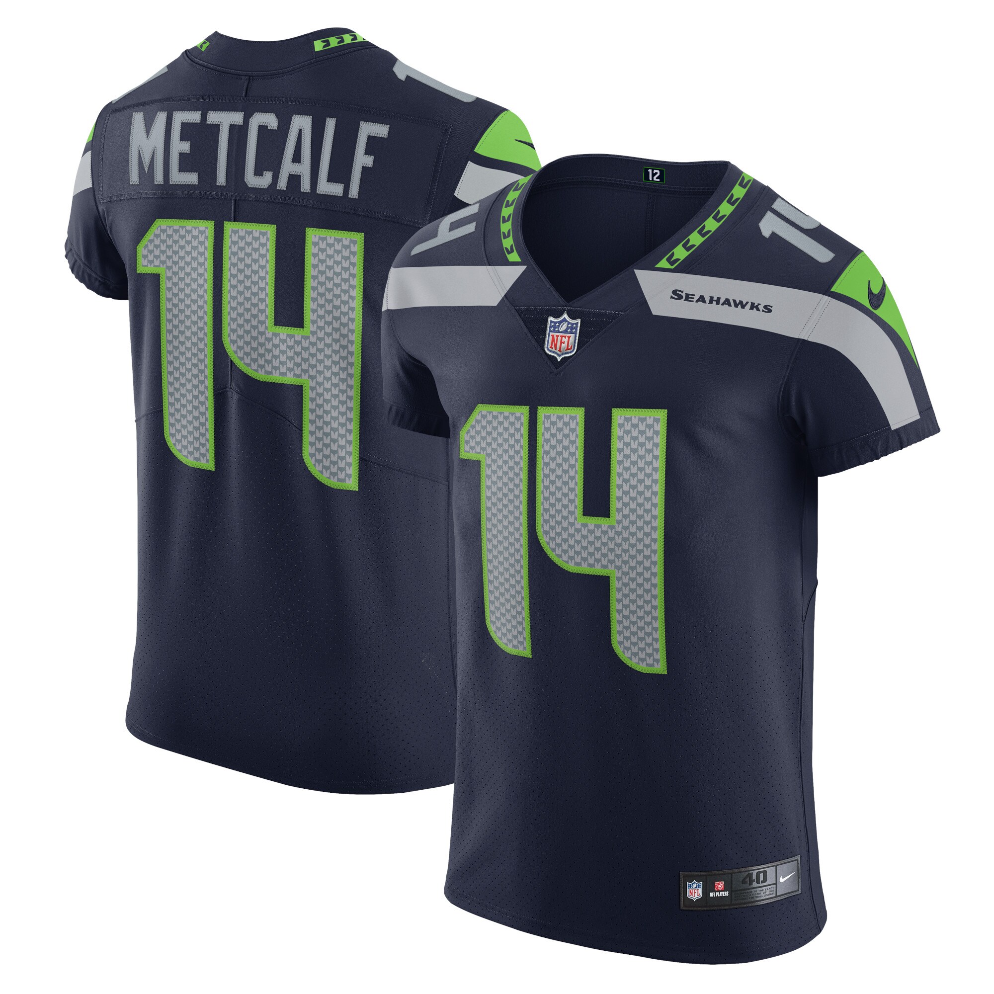 Men's Seattle Seahawks DK Metcalf College Navy Vapor Elite Player Jersey