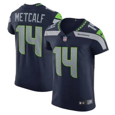 Men's Seattle Seahawks DK Metcalf College Navy Vapor Elite Player Jersey 01