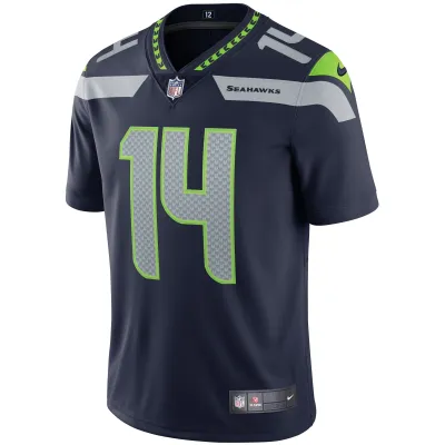 Men's Seattle Seahawks DK Metcalf College Navy Vapor Limited Jersey 02