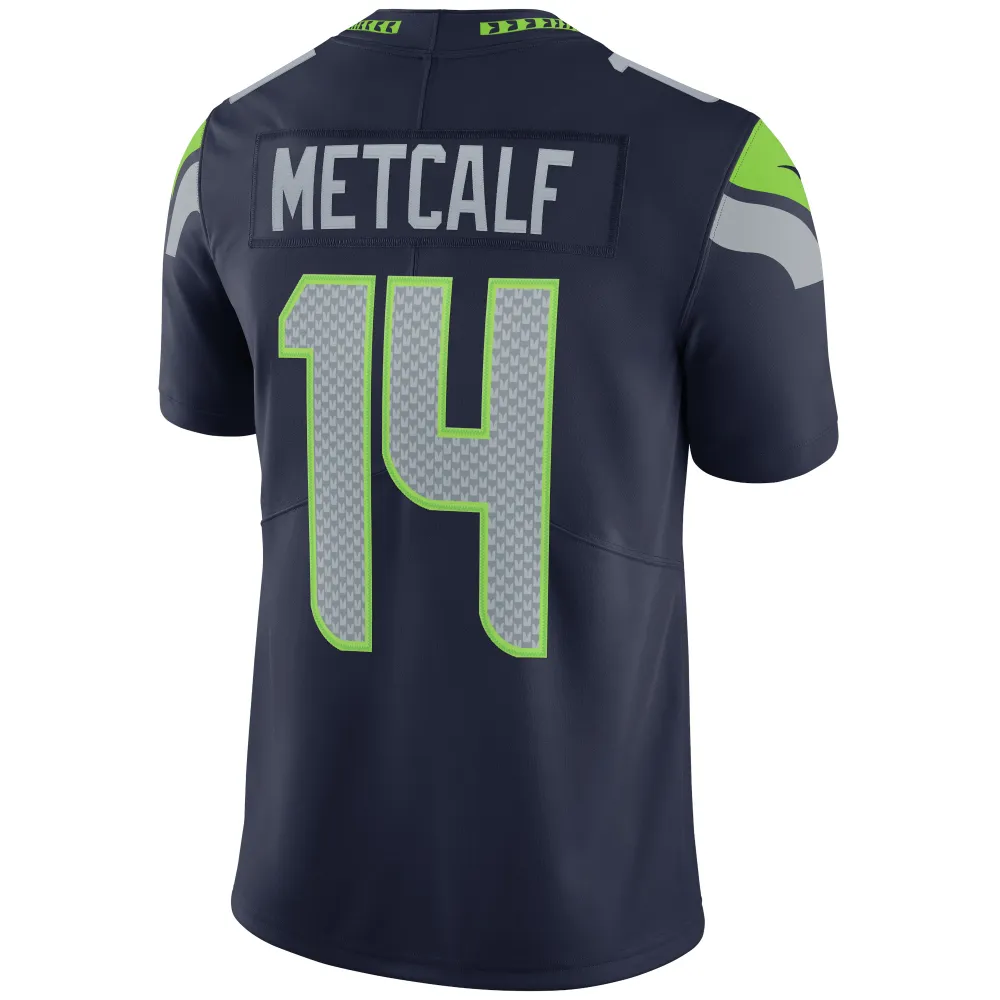 Men's Seattle Seahawks DK Metcalf College Navy Vapor Limited Jersey