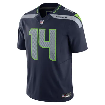 Men's Seattle Seahawks DK Metcalf Navy Vapor F.U.S.E. Limited Jersey 02