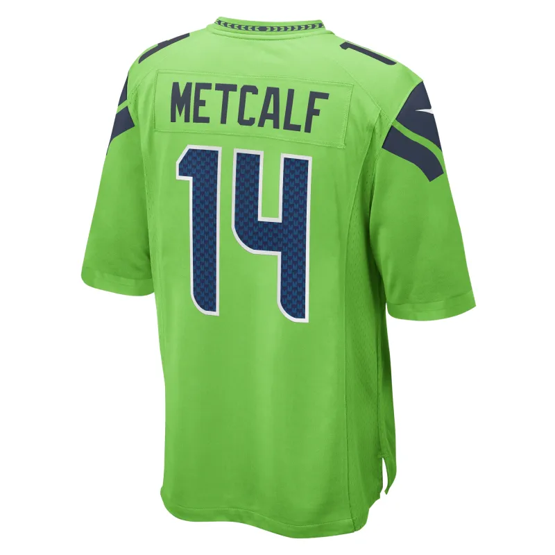 Men's Seattle Seahawks DK Metcalf Neon Green Game Jersey