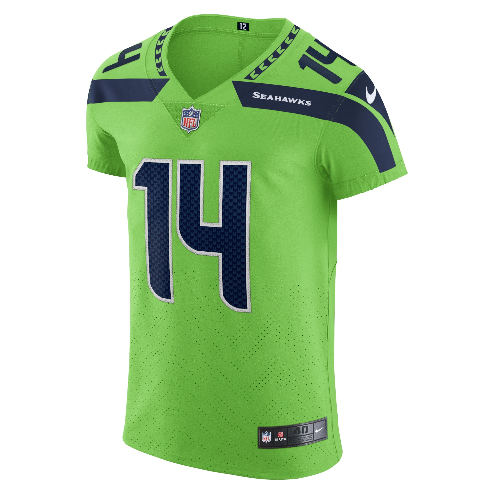 Men's Seattle Seahawks DK Metcalf Neon Green Alternate Vapor Elite Player Jersey