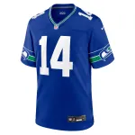 Men's Seattle Seahawks DK Metcalf Royal Throwback Player Game Jersey