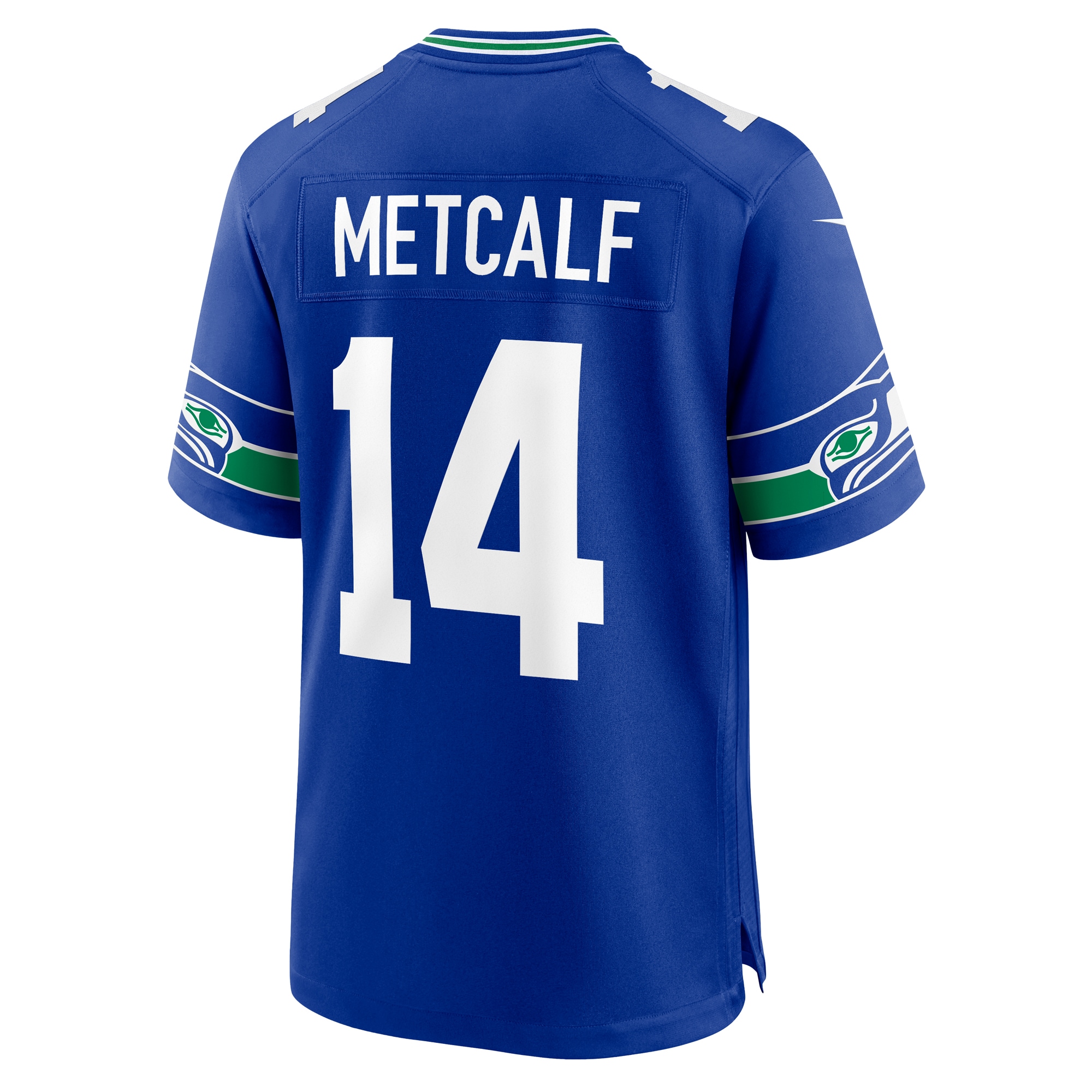 Men's Seattle Seahawks DK Metcalf Royal Throwback Player Game Jersey