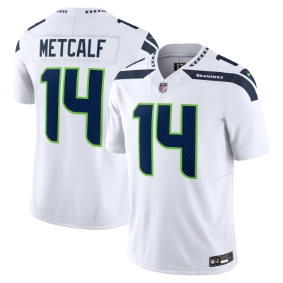 Men's Seattle Seahawks DK Metcalf White Vapor F.U.S.E. Limited Jersey 01