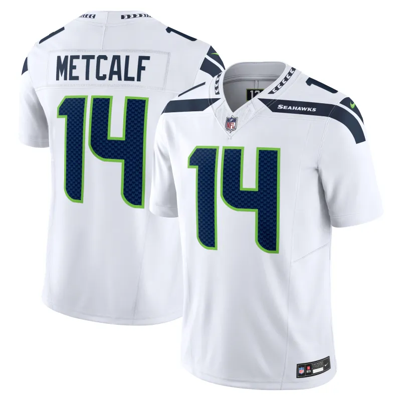 Men's Seattle Seahawks DK Metcalf White Vapor F.U.S.E. Limited Jersey