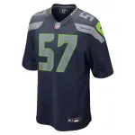 Men's Seattle Seahawks Frank Clark College Navy Game Jersey
