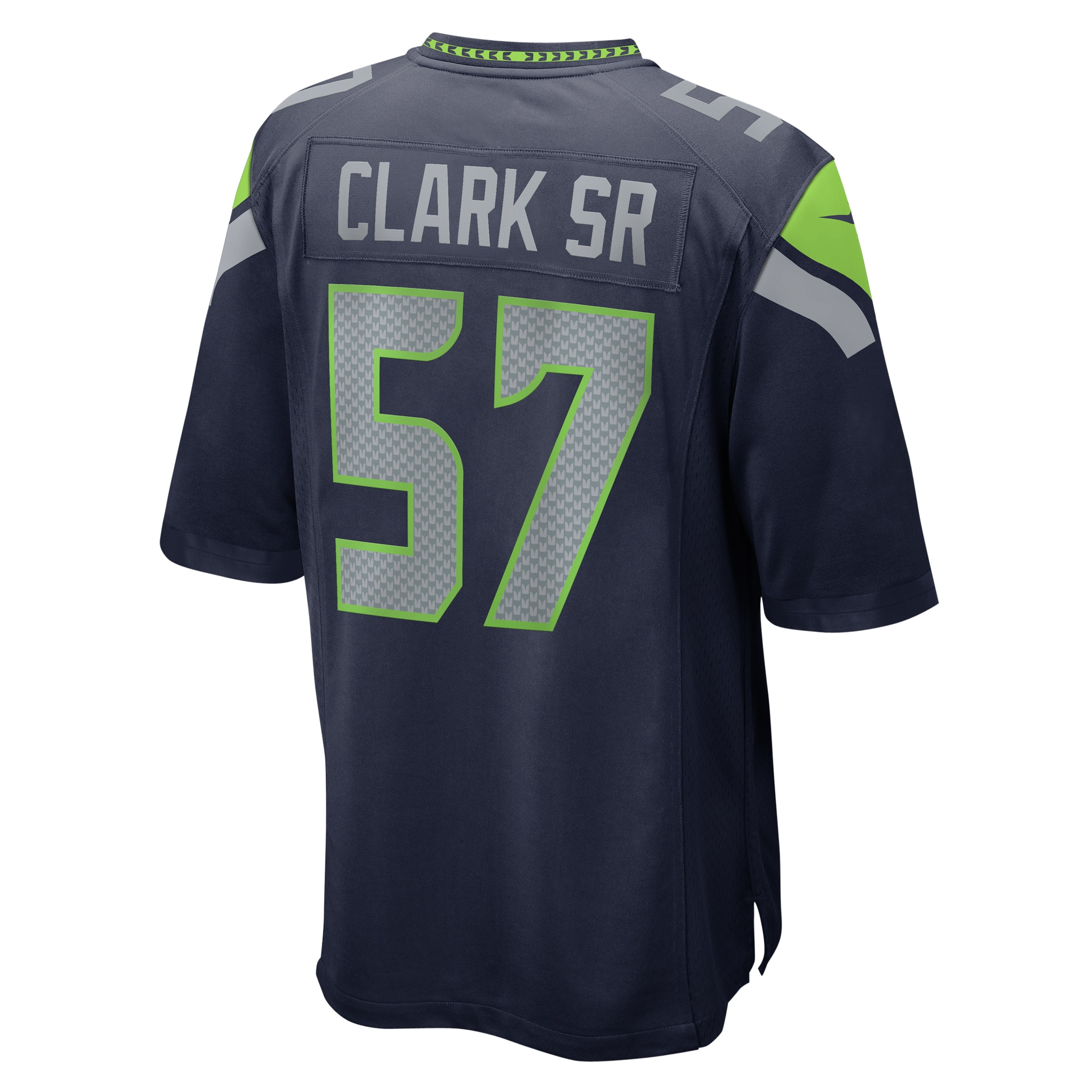 Men's Seattle Seahawks Frank Clark College Navy Game Jersey