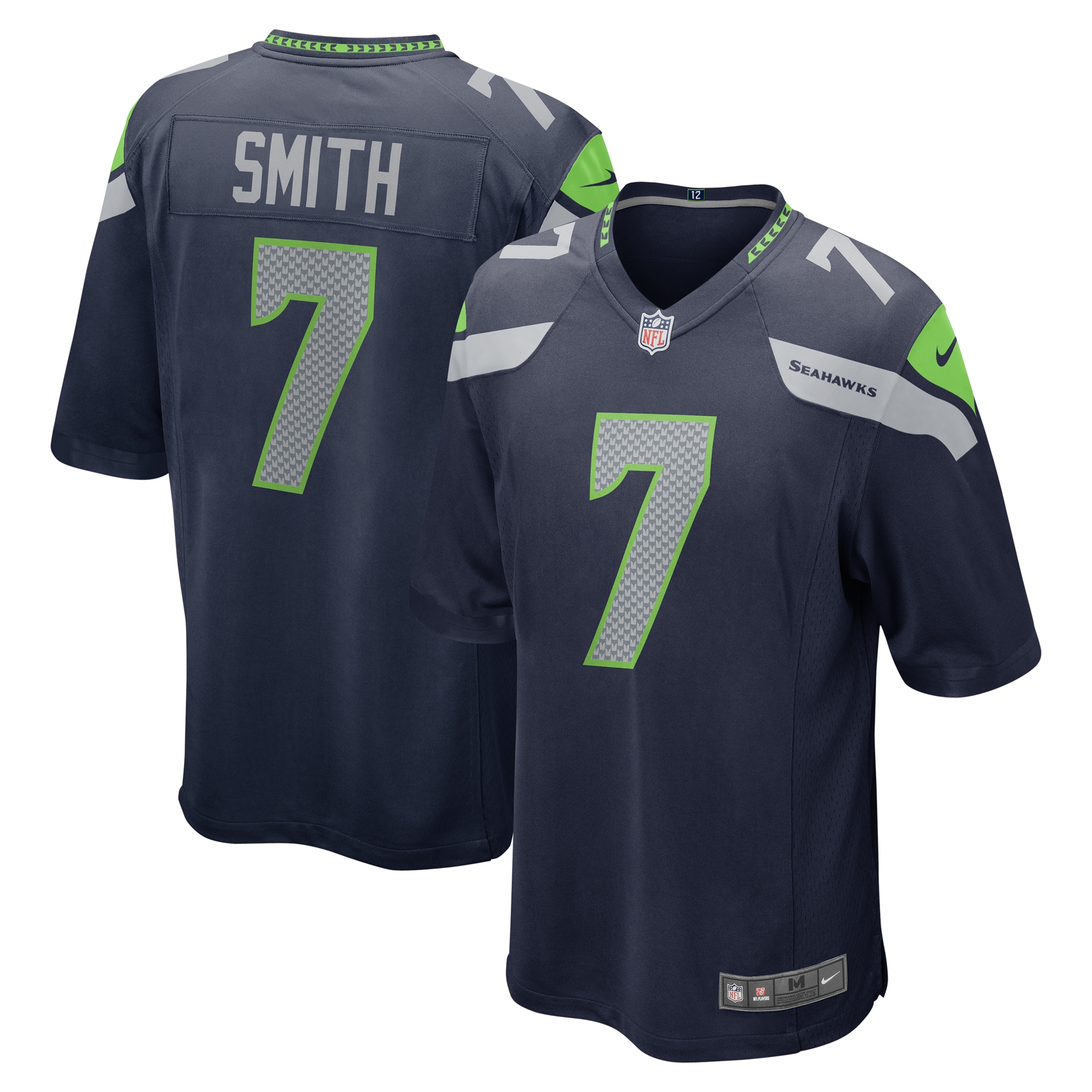 Men's Seattle Seahawks Geno Smith College Navy Game Jersey