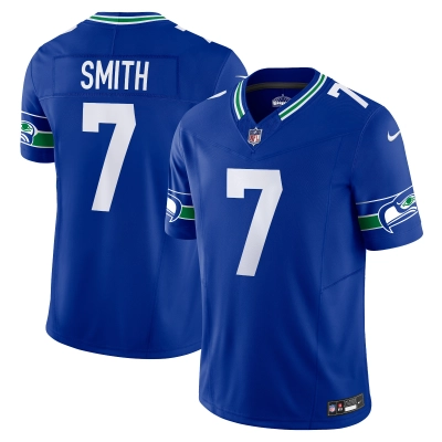 Men's Seattle Seahawks Geno Smith Royal Alternate Vapor F.U.S.E. Limited Jersey 01
