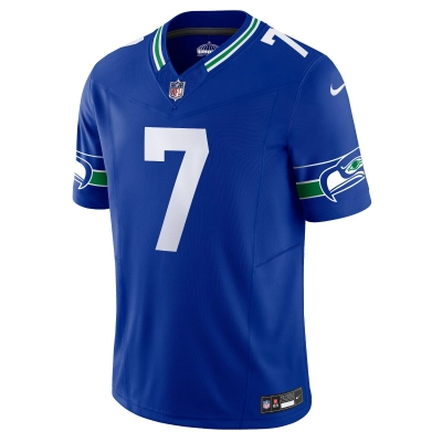 Men's Seattle Seahawks Geno Smith Royal Alternate Vapor F.U.S.E. Limited Jersey 02