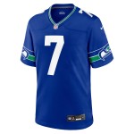 Men's Seattle Seahawks Geno Smith Royal Throwback Player Game Jersey