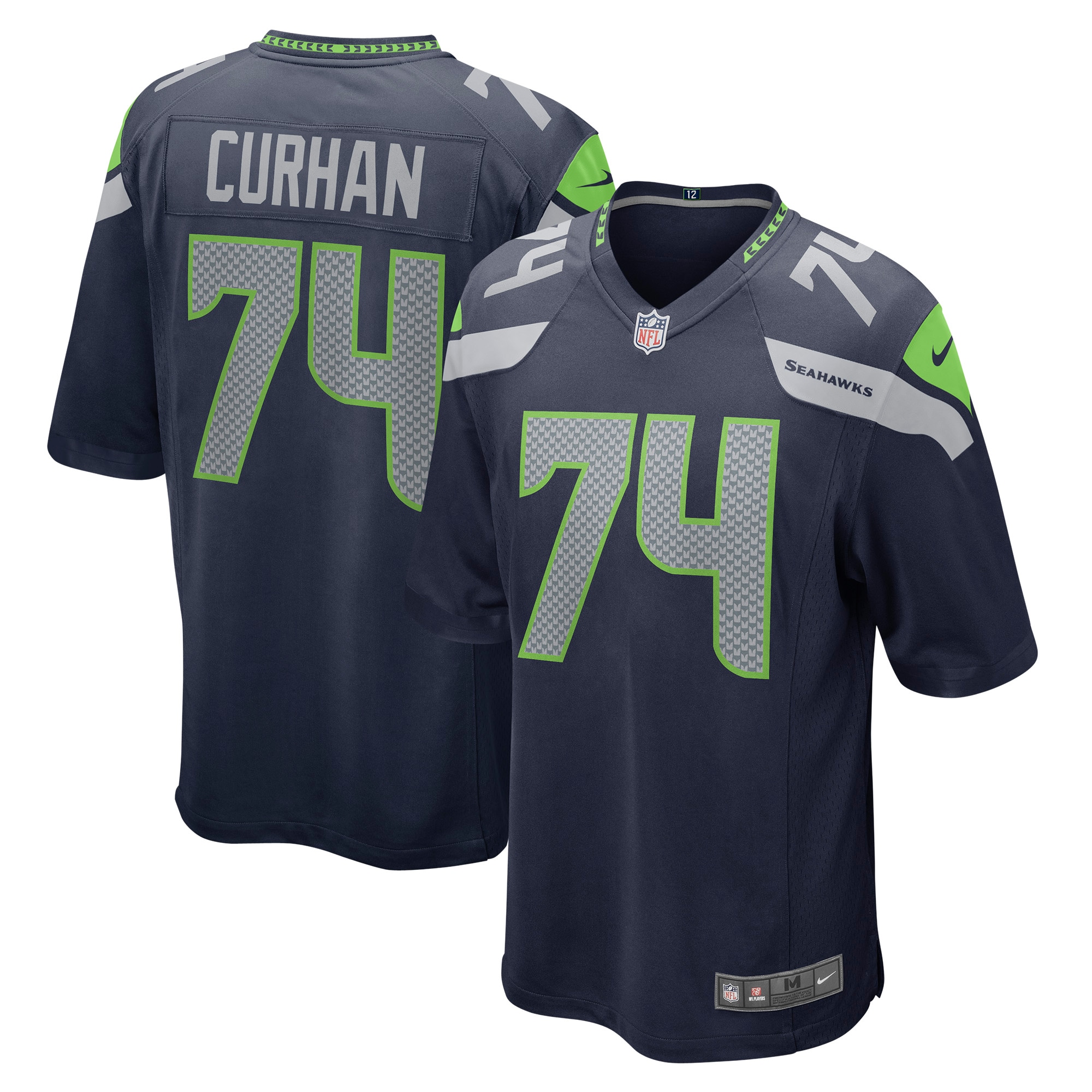 Men's Seattle Seahawks Jake Curhan College Navy Game Jersey