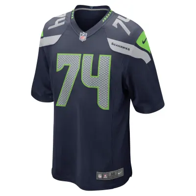 Men's Seattle Seahawks Jake Curhan College Navy Game Jersey 02