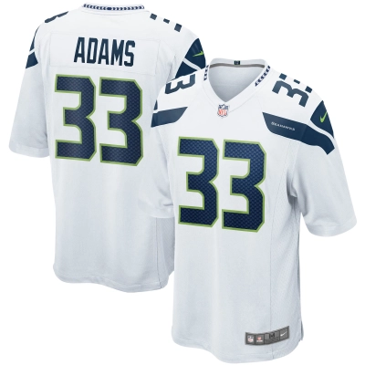 Men's Seattle Seahawks Jamal Adams White Game Jersey 01