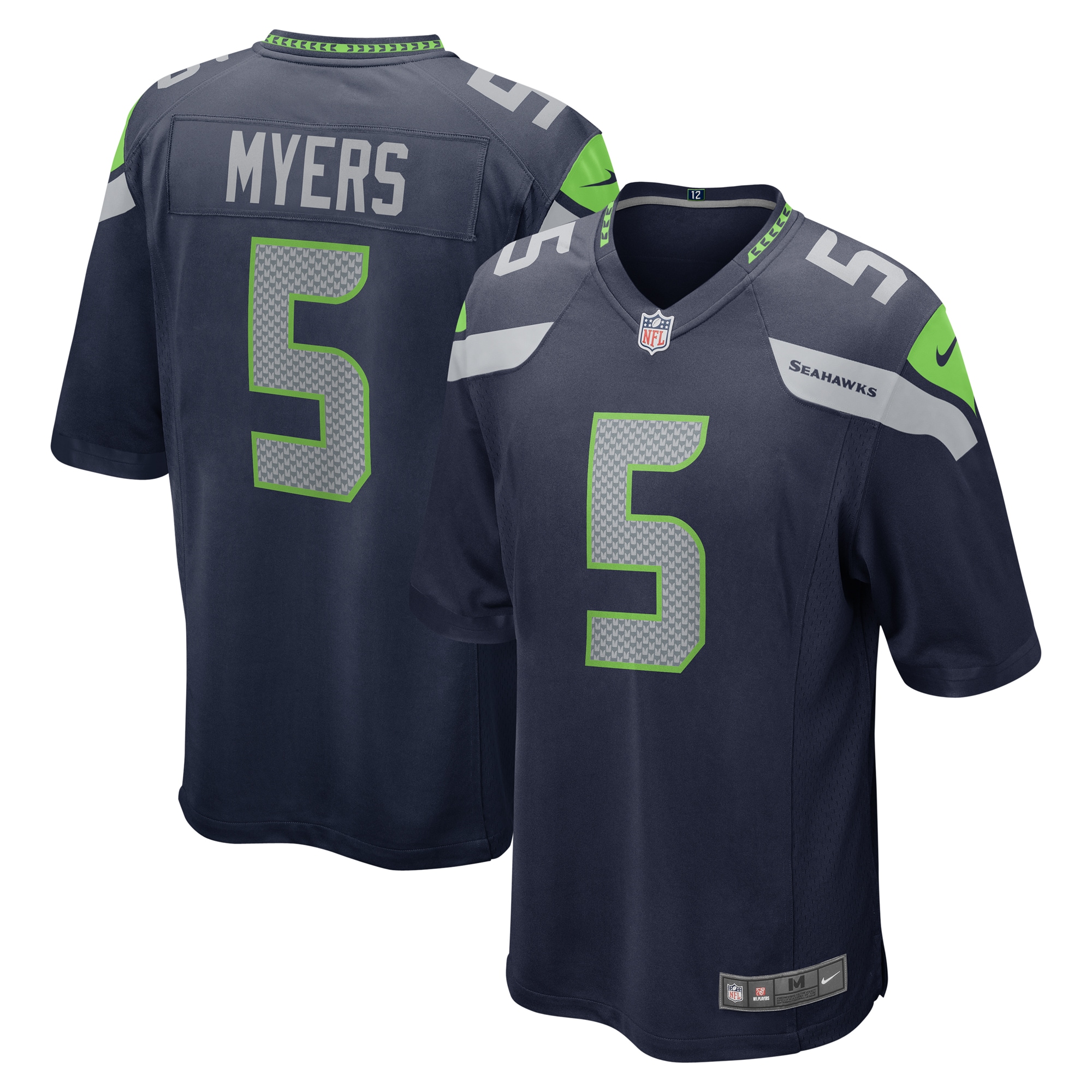 Men's Seattle Seahawks Jason Myers College Navy Game Jersey