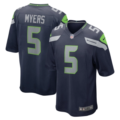 Men's Seattle Seahawks Jason Myers College Navy Game Jersey 01