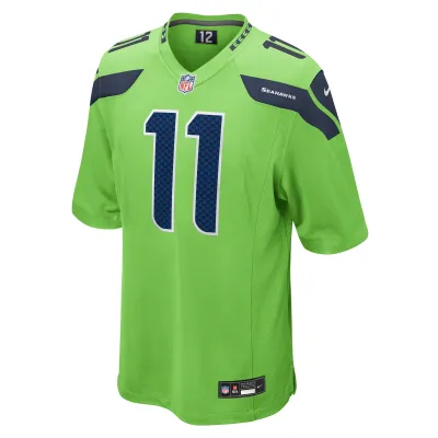 Men's Seattle Seahawks Jaxon Smith-Njigba Neon Green Game Jersey 02