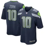 Men's Seattle Seahawks Jim Zorn College Navy Game Retired Player Jersey