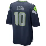 Men's Seattle Seahawks Jim Zorn College Navy Game Retired Player Jersey