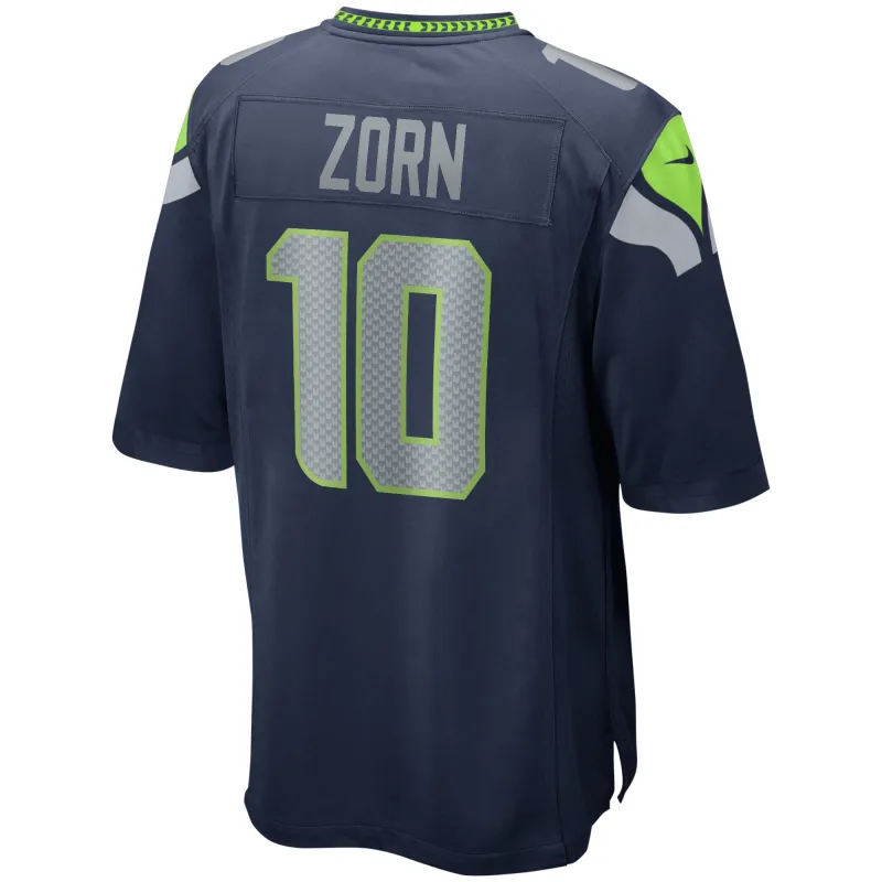 Men's Seattle Seahawks Jim Zorn College Navy Game Retired Player Jersey