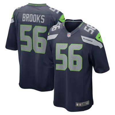 Men's Seattle Seahawks Jordyn Brooks College Navy Player Game Jersey 01