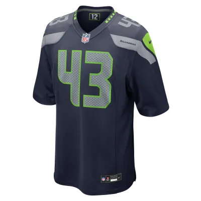 Men's Seattle Seahawks Levi Bell College Navy Team Game Jersey 02