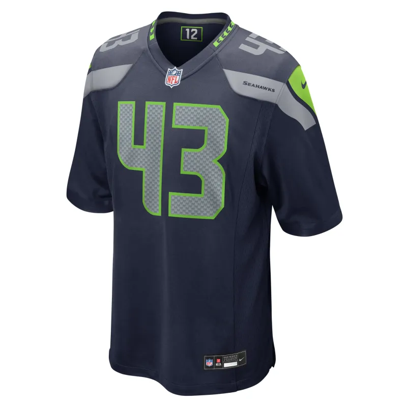 Men's Seattle Seahawks Levi Bell College Navy Team Game Jersey