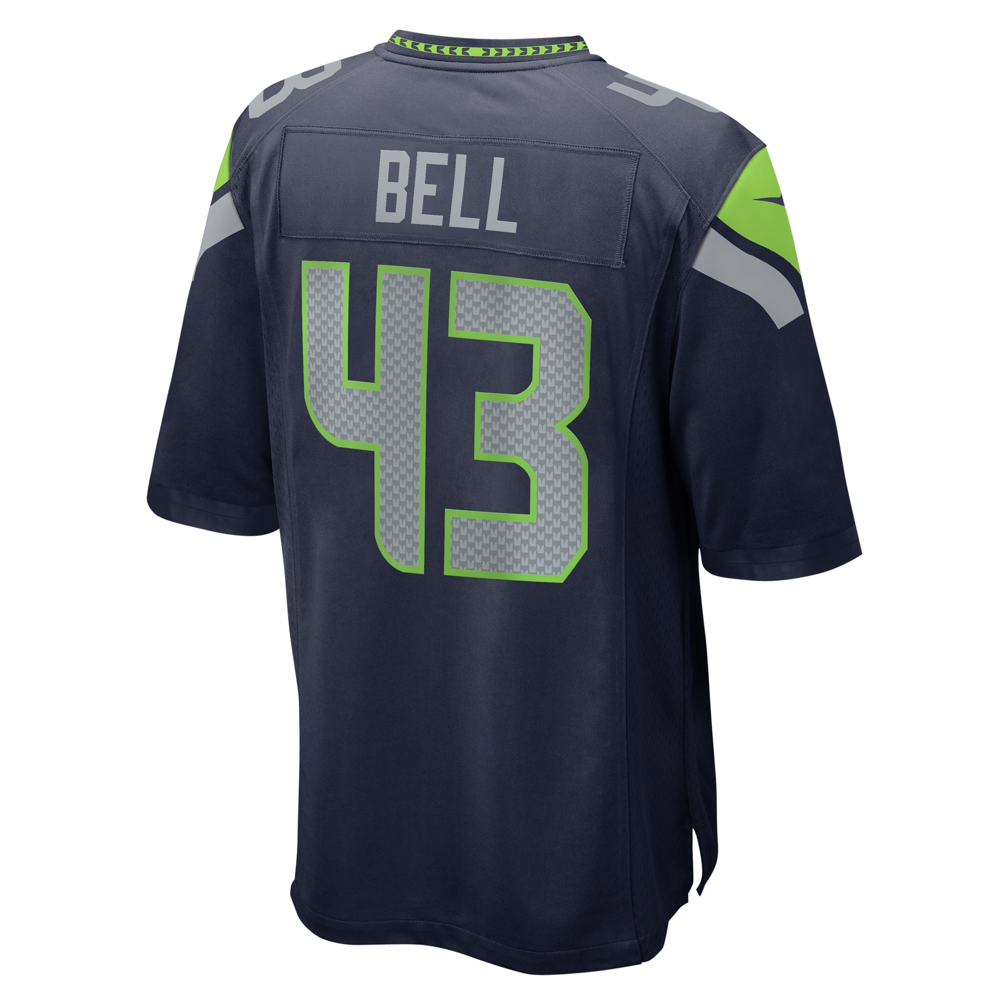 Men's Seattle Seahawks Levi Bell College Navy Team Game Jersey
