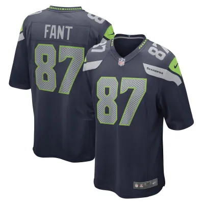 Men's Seattle Seahawks Noah Fant College Navy Game Player Jersey 01