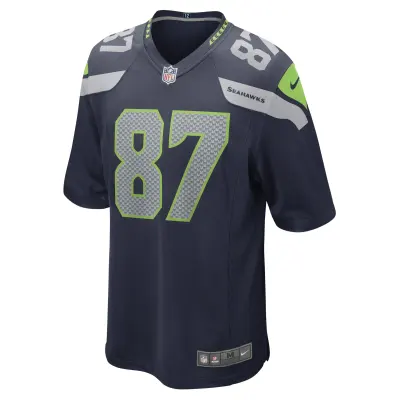 Men's Seattle Seahawks Noah Fant College Navy Game Player Jersey 02