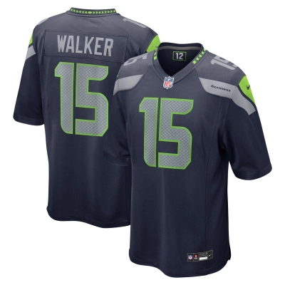 Men's Seattle Seahawks P.J. Walker  College Navy Game Jersey 01