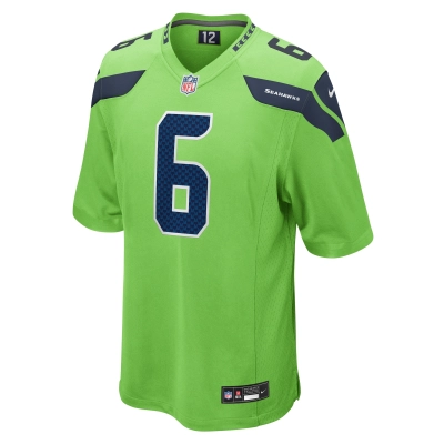 Men's Seattle Seahawks Quandre Diggs Neon Green Game Jersey 02