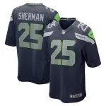 Men's Seattle Seahawks Richard Sherman College Navy Retired Game Jersey