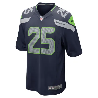 Men's Seattle Seahawks Richard Sherman College Navy Retired Game Jersey 02