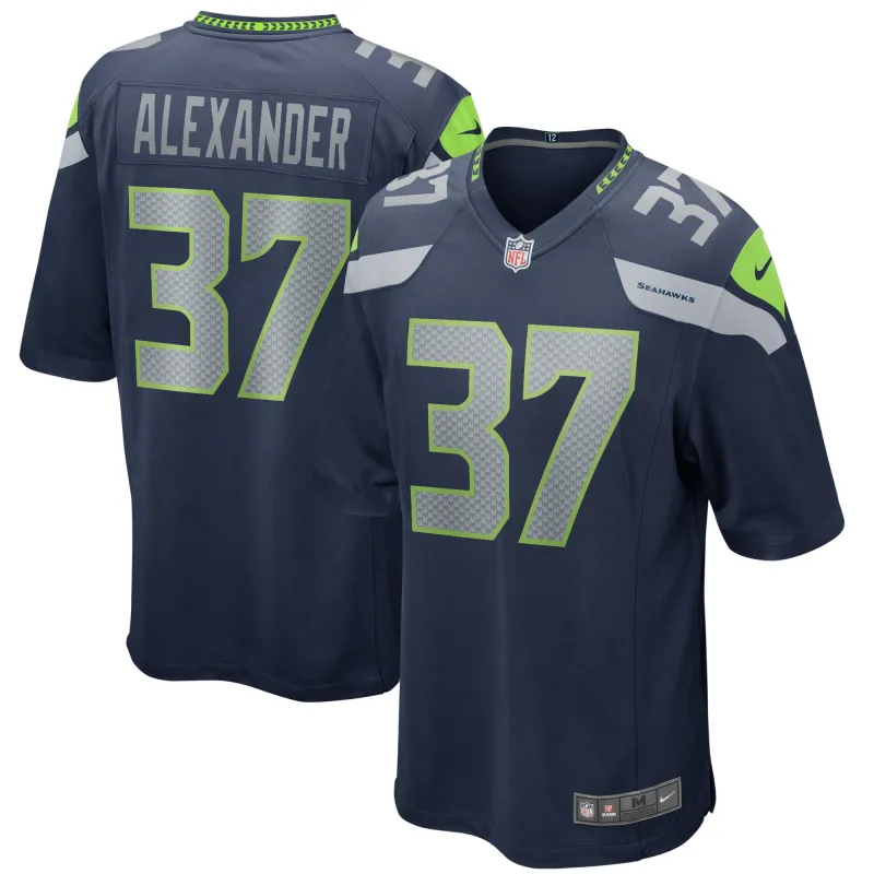 Men's Seattle Seahawks Shaun Alexander College Navy Game Retired Player Jersey