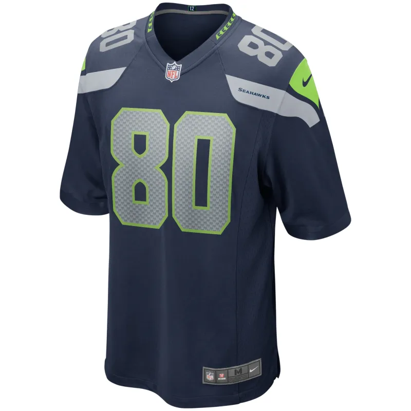 Men's Seattle Seahawks Steve Largent College Navy Game Retired Player Jersey
